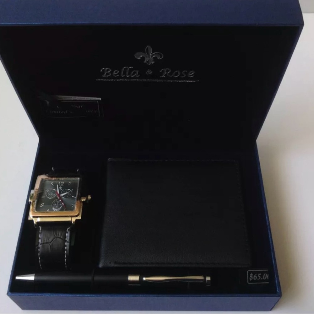 Bella & Rose Watch, Wallet, and Pen Set